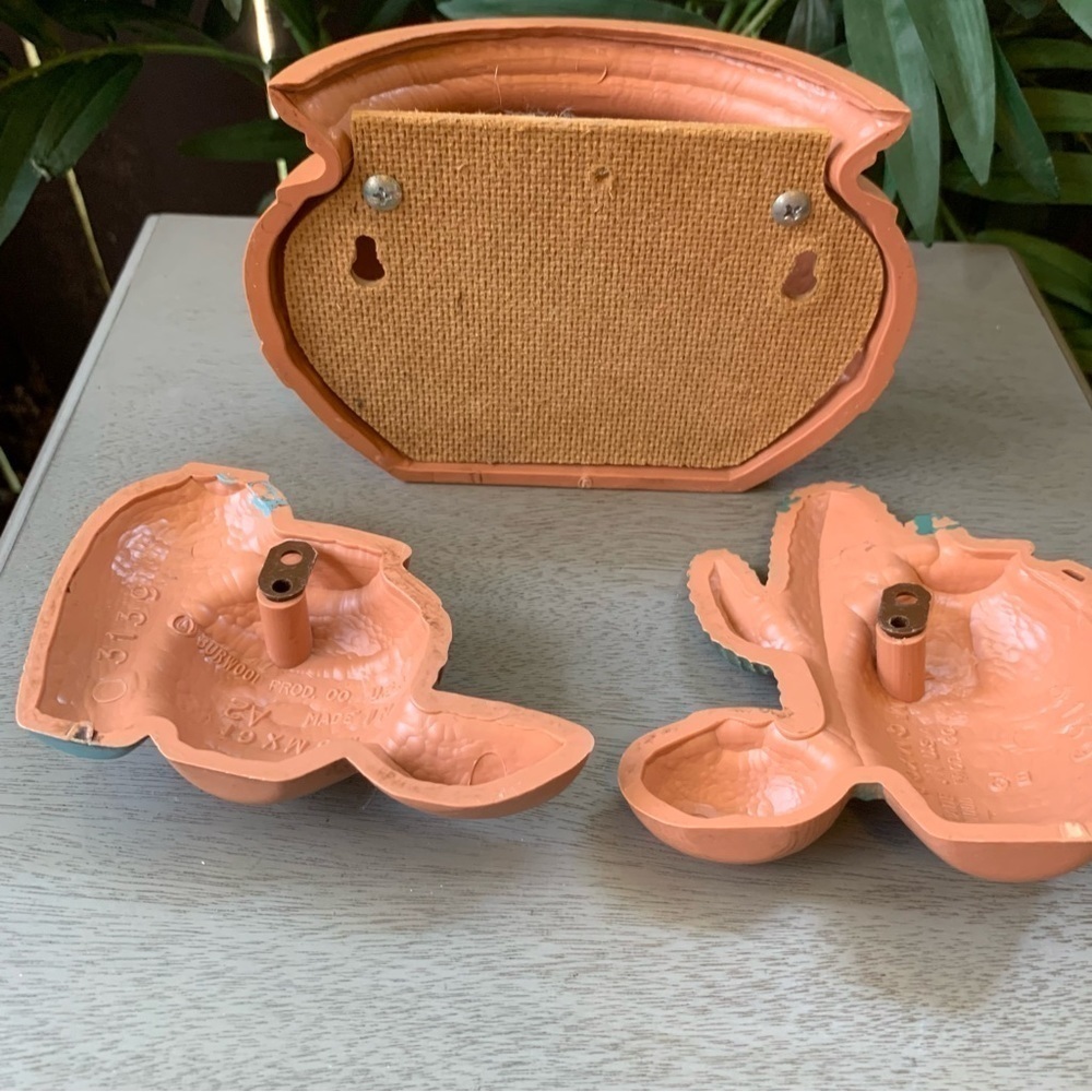 Aztec Southwestern Desert Vibe 3 Piece Vintage Melamine Wall Decor Real Planter - Picture 6 of 8
